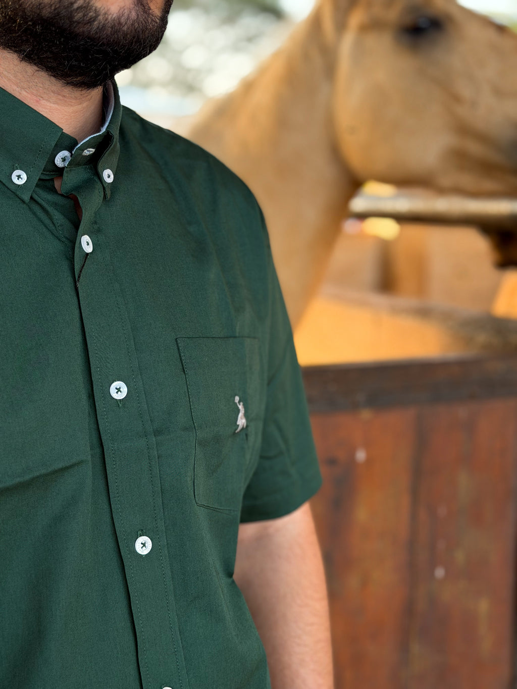 Close da camisa Austin Western manga curta lisa 03