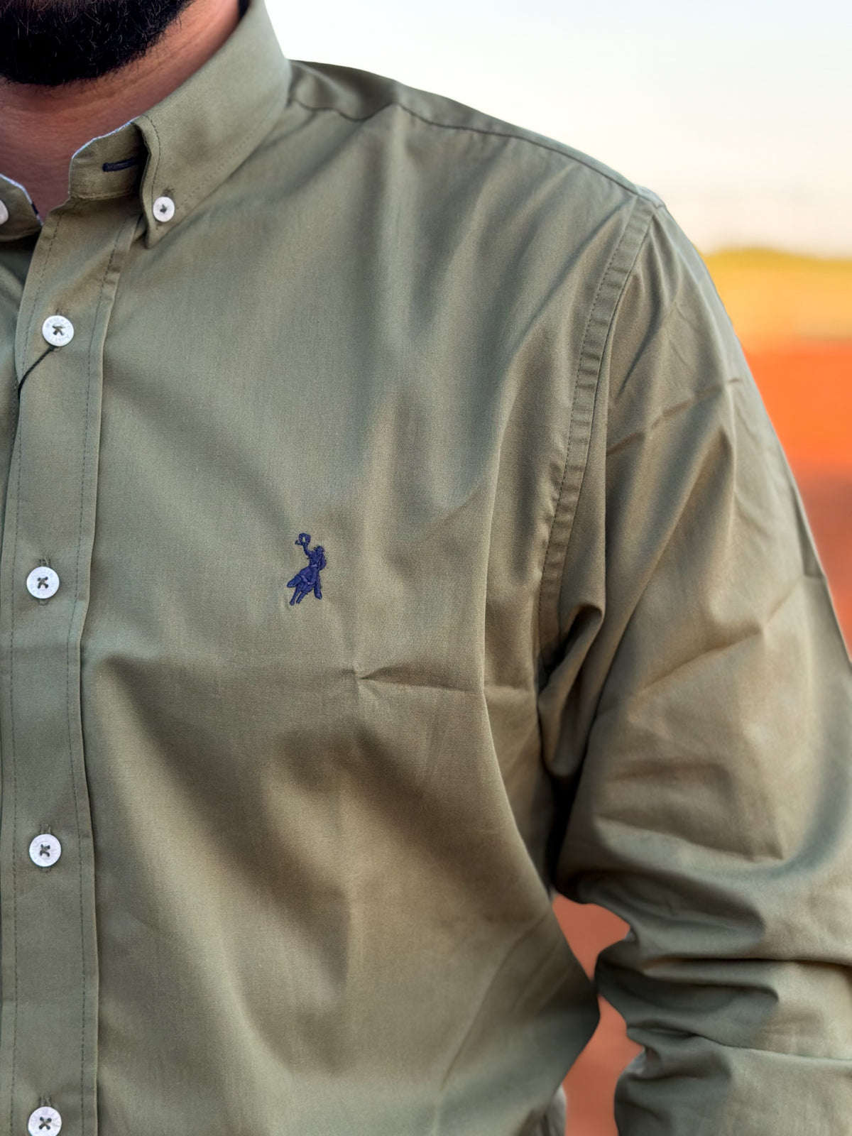 Close da camisa Austin Western manga longa lisa 01