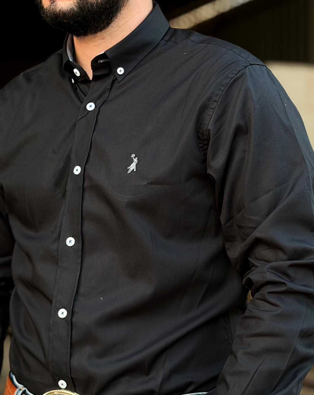 Close da camisa Austin Western manga longa lisa 03