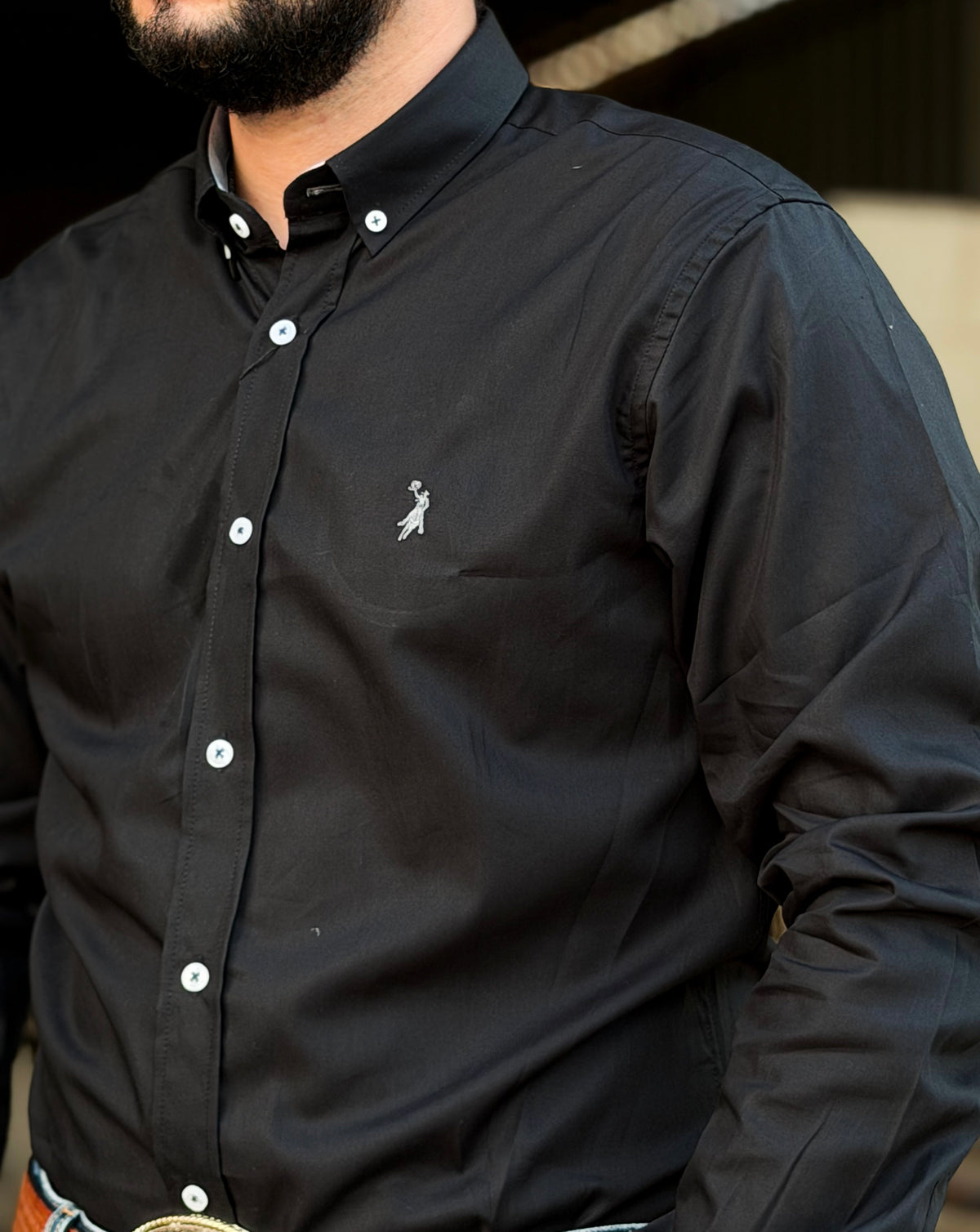 Close da camisa Austin Western manga longa lisa 03