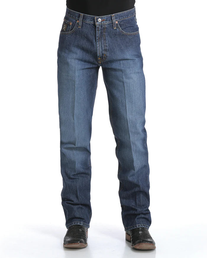 Calça Jeans Masculina Cinch Black Label Escura vista frontal