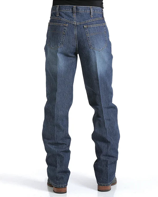 Parte traseira da Calça Jeans Masculina Cinch Black Label Escura