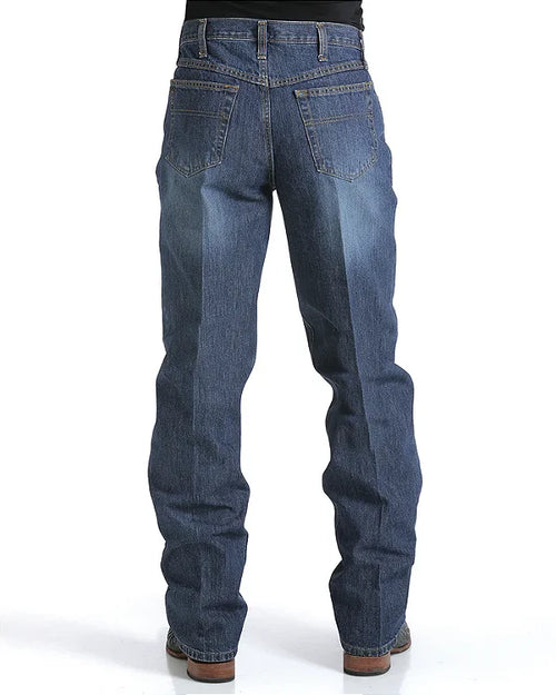 Parte traseira da Calça Jeans Masculina Cinch Black Label Escura