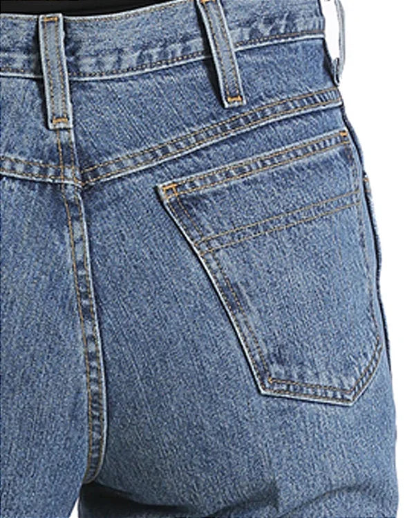 Logo Cinch Bronze Label na calça jeans masculina