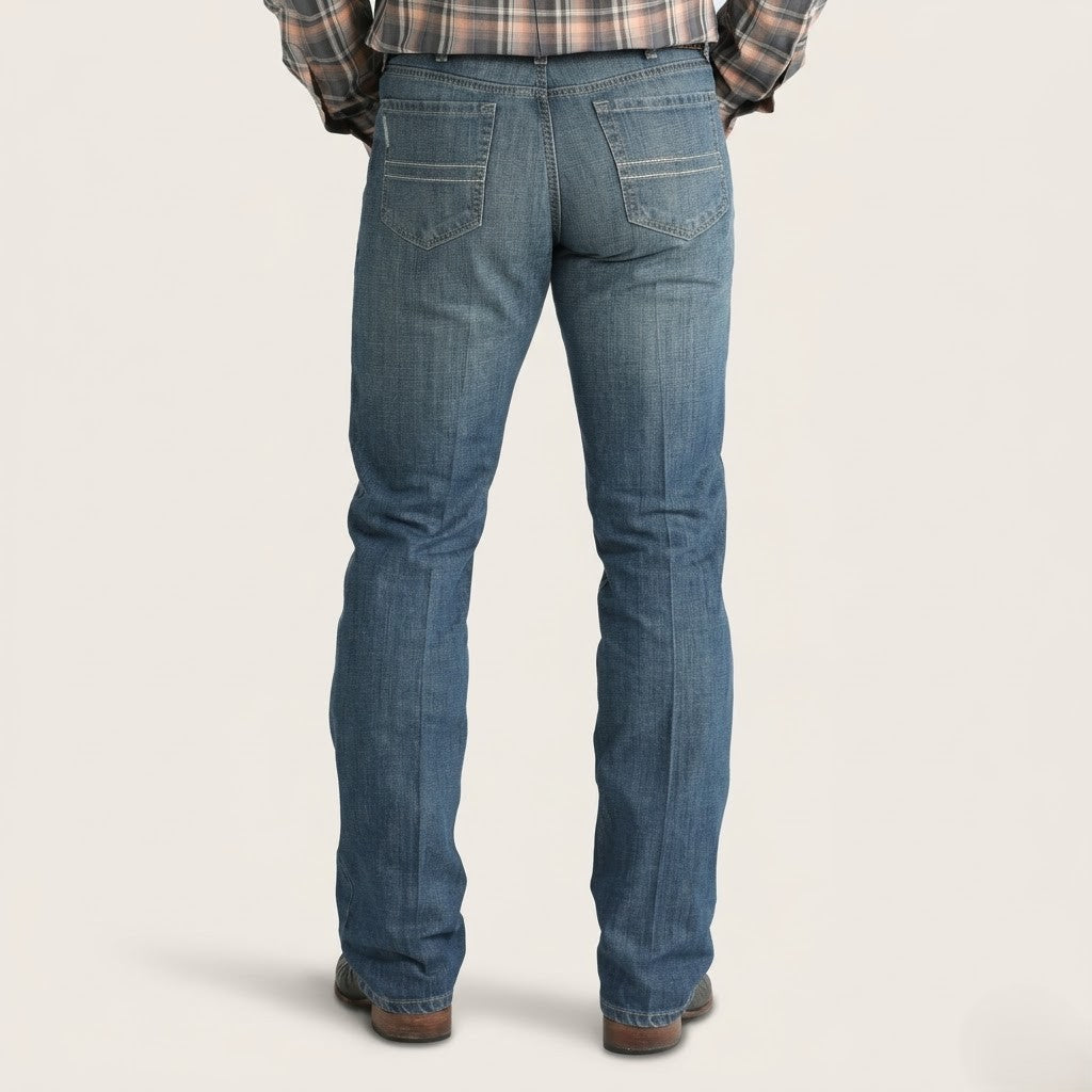 Vista traseira calça cinch silver clara