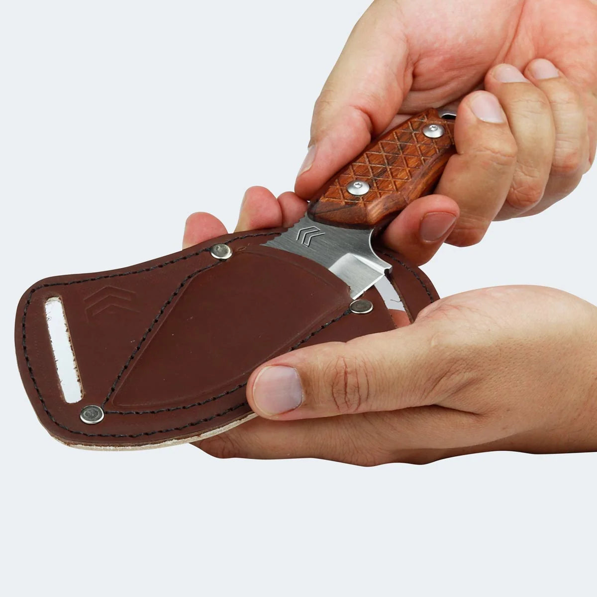 Faca Cimo Braba I Inox Cabo Madeira Com Bainha - BR189 - MAD