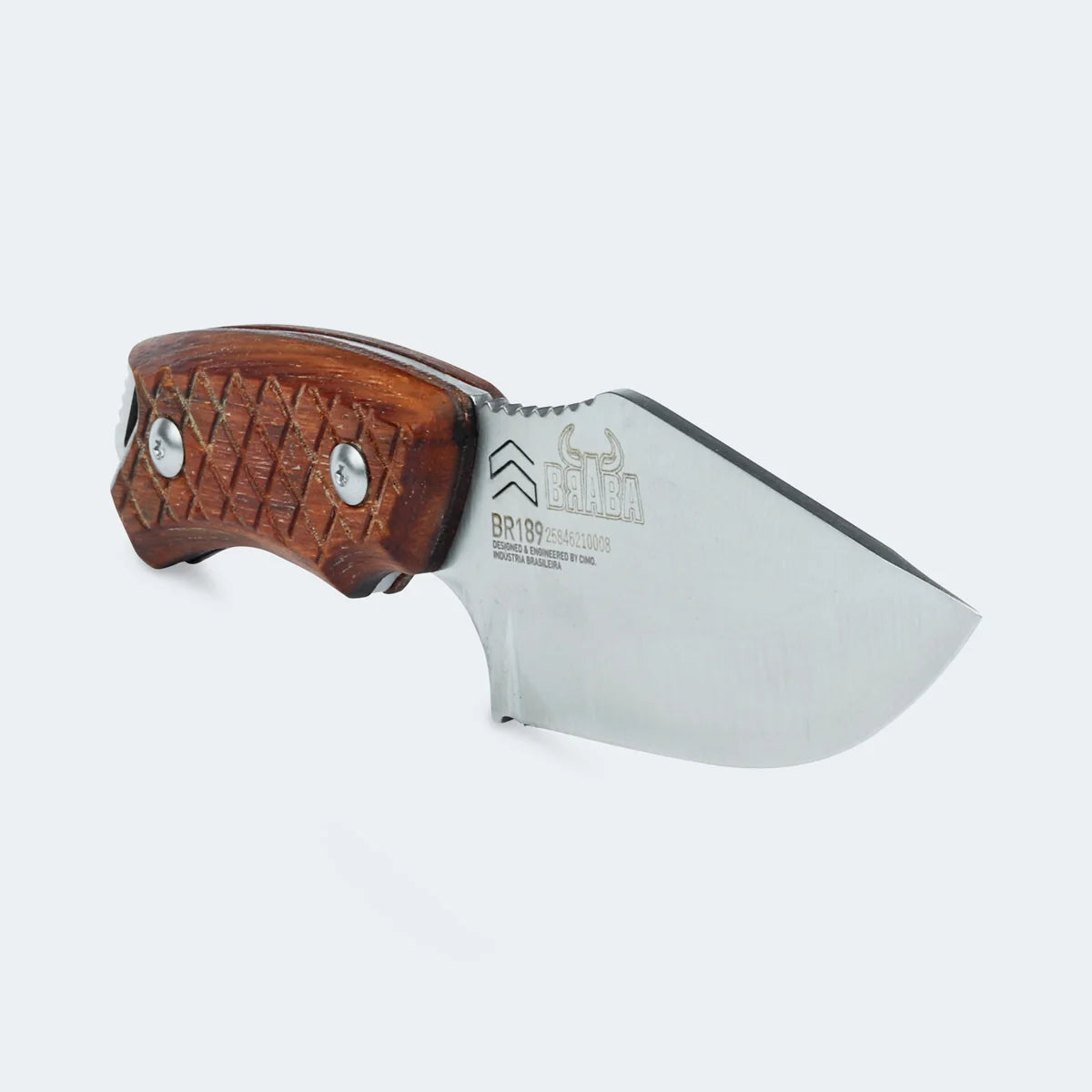 Faca Cimo Braba I Inox Cabo Madeira Com Bainha - BR189 - MAD