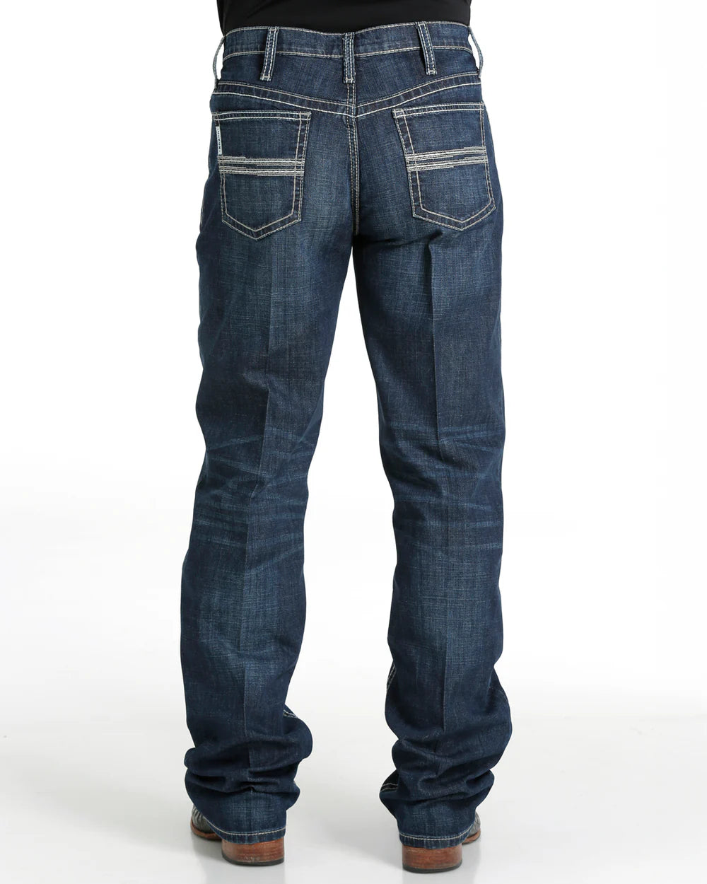 Calça Jeans Masculina Cinch White New Escura vista traseira.