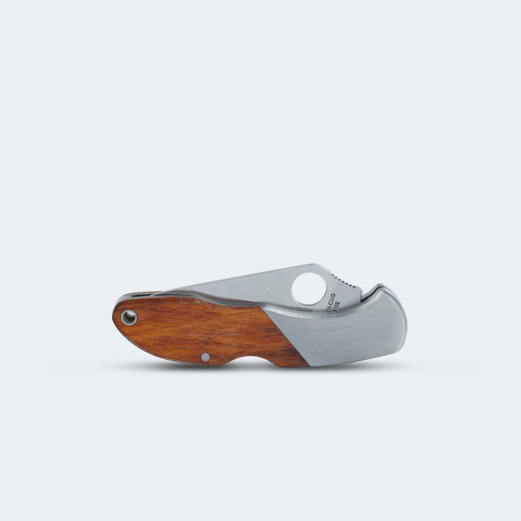 Canivete Cimo Heeler 3 Inox Cabo Madeira Com Clip - 9440/3-MAD